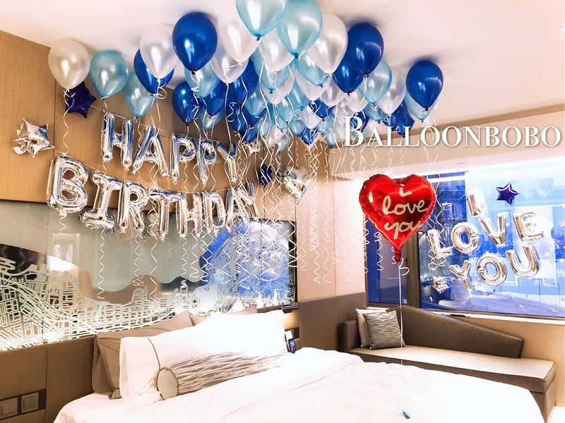 Happy Birthday Set C blue on-site decoration
