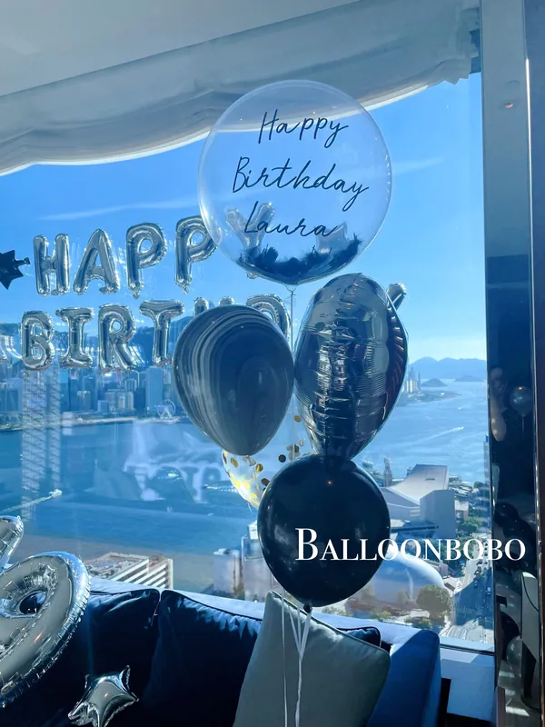 黑色系列生日水晶球組合