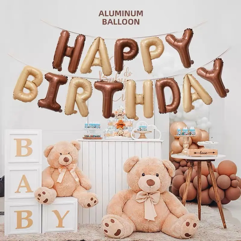 焦糖奶油色happy birthday
