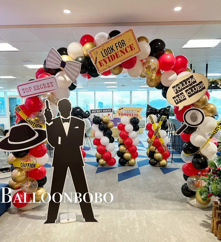 特務主題氣球佈置 spy theme balloon decoration