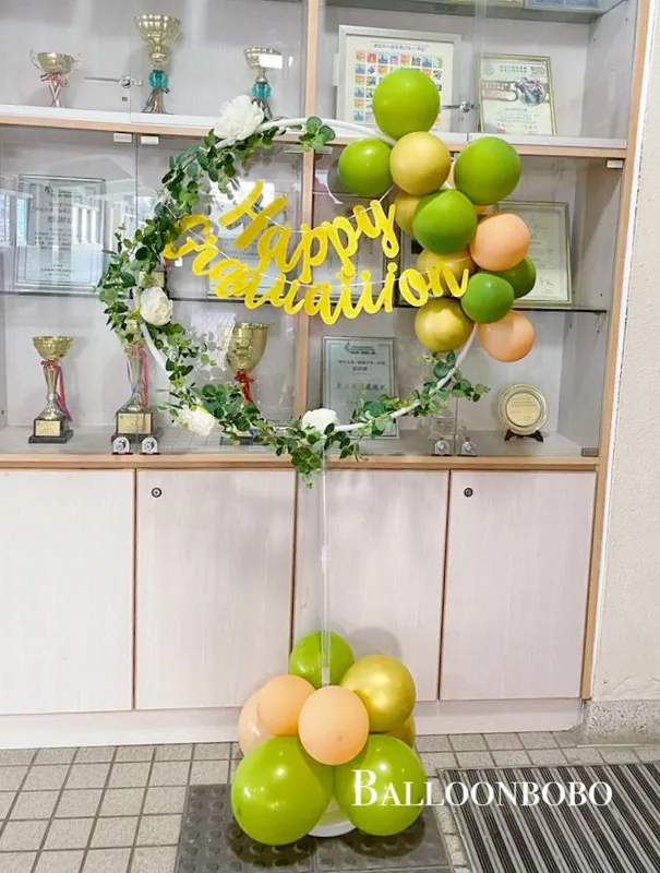 花圈氣球柱