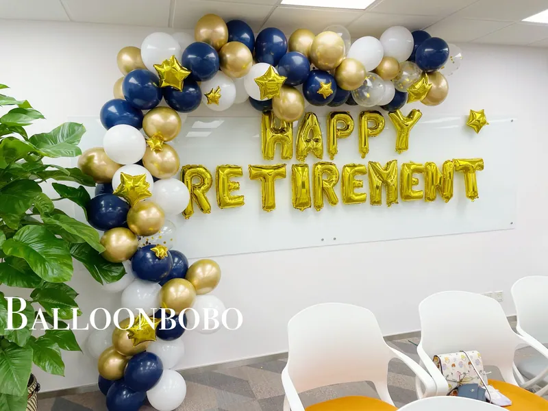 Happy retirement 榮休氣球佈置