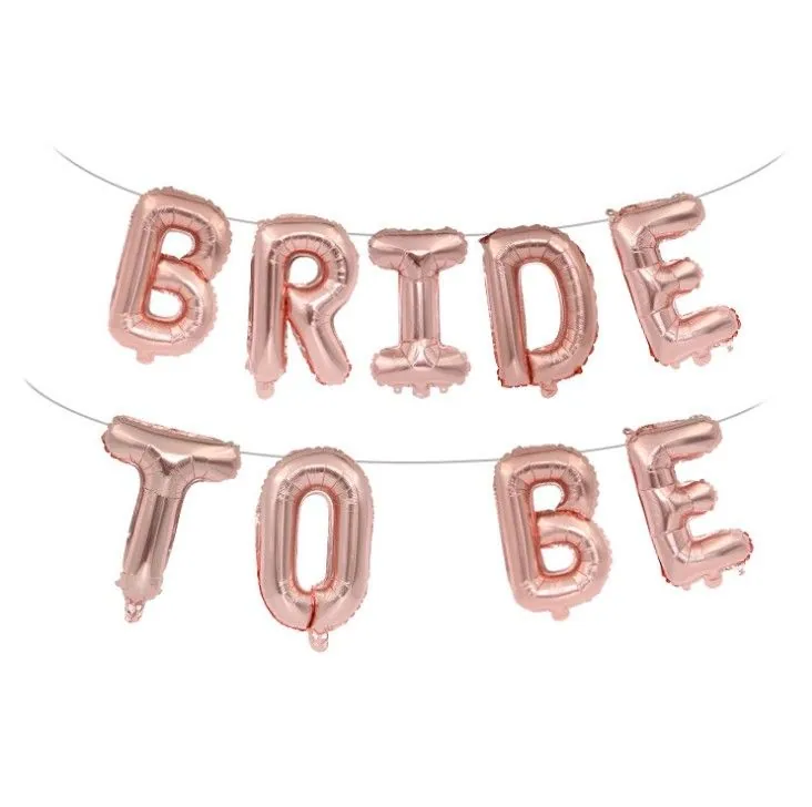 BRIDE TO BE letter balloon