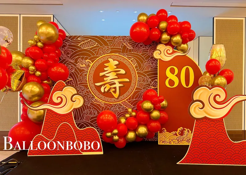 Milestone birthday and birthday banquet decoration