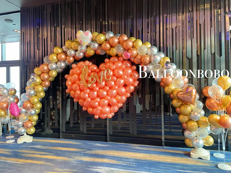Wedding balloon decorations with arches