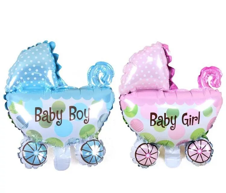 BB pram-shaped 100 Days celebration balloon