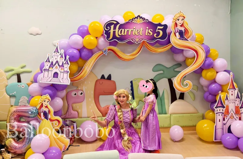 Rapunzel 長髮公主氣球拱門
