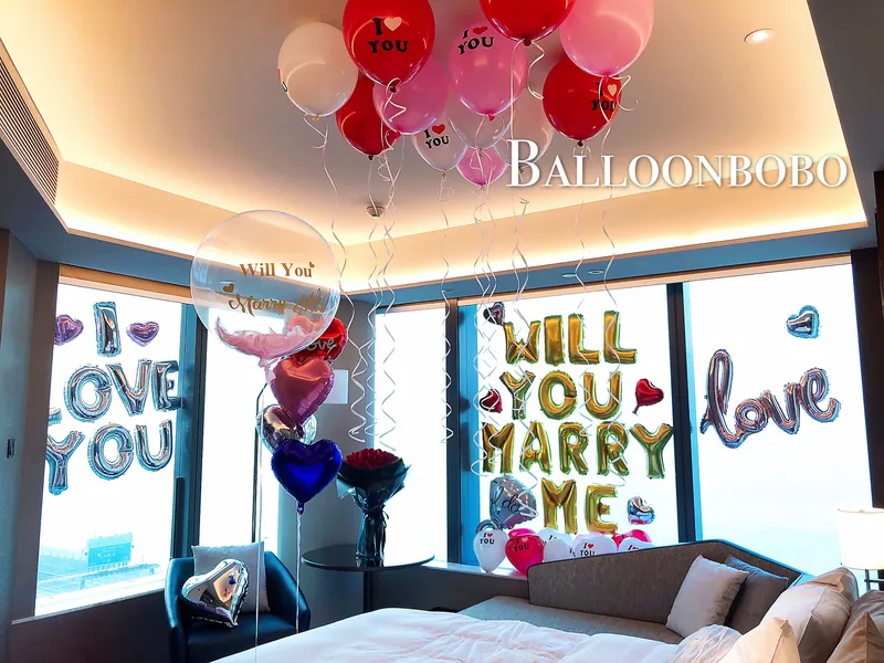 Proposal I LOVE YOU on-site decoration