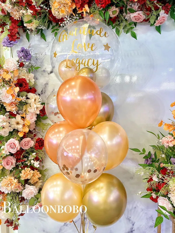 19-inch rose gold crystal balloon bouquet