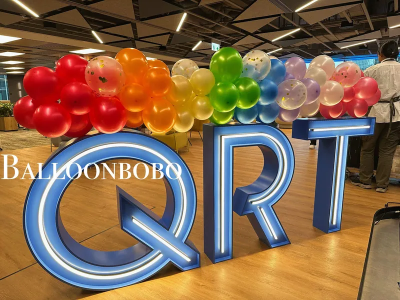 彩虹氣球鏈 rainbow balloon garland