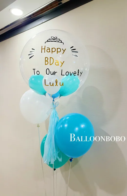 Tiffany blue birthday crystal balloon set