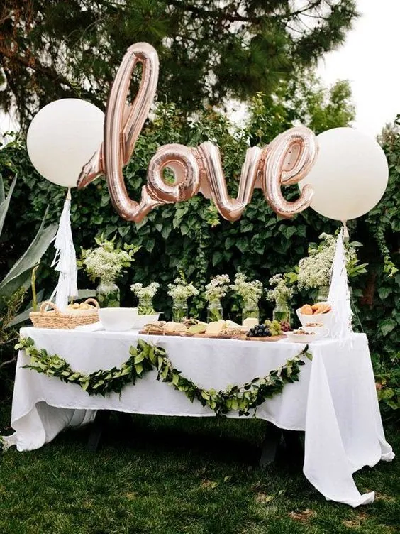Champagne gold/pink/silver large LOVE