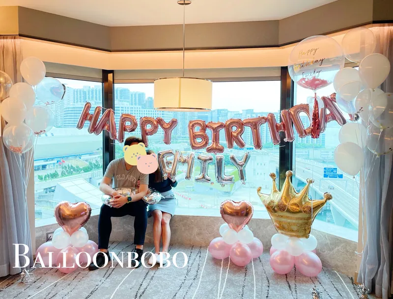 Rose gold Happy Birthday Set
