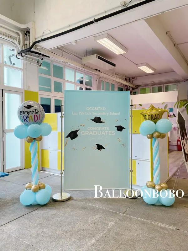 畢業氣球柱 Graduation balloon column