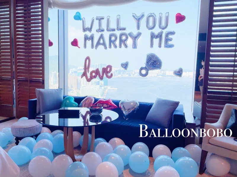 Proposal heart set with on-site decoration